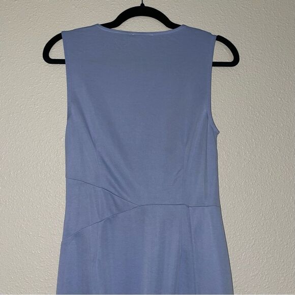 🚨 3 for $25 - BAR III Sleeveless Asymmetrical-Drape Dress, Light Blue - Picture 5 of 9